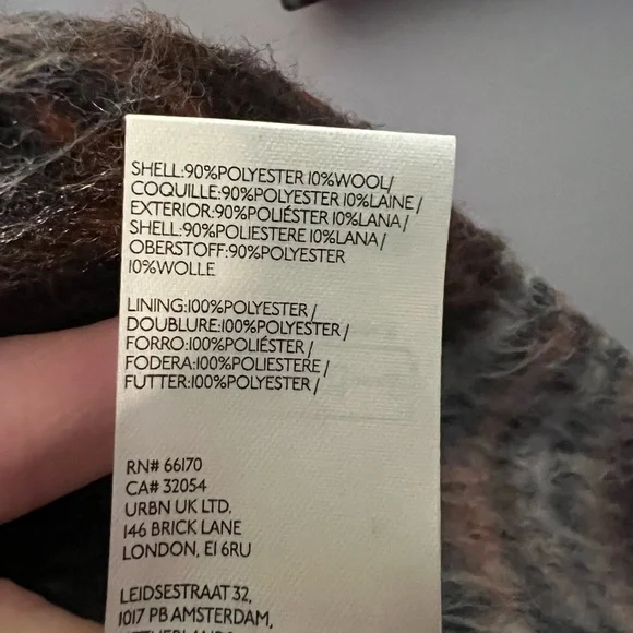 Mauve Anthropologie Brown/Orange Plaid Wool Jacket - Picture 8 of 13